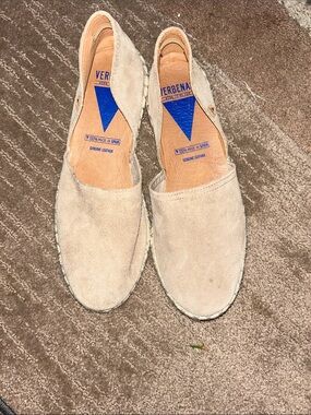 Beige Suede Espadrilles for Women